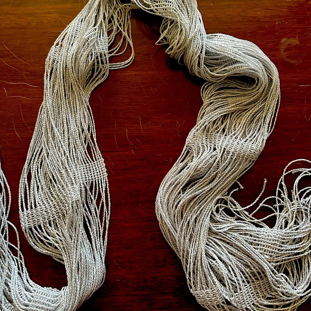 Silvery scarf, shawl, mantilla ++